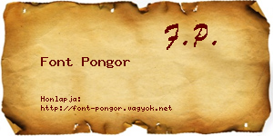 Font Pongor névjegykártya